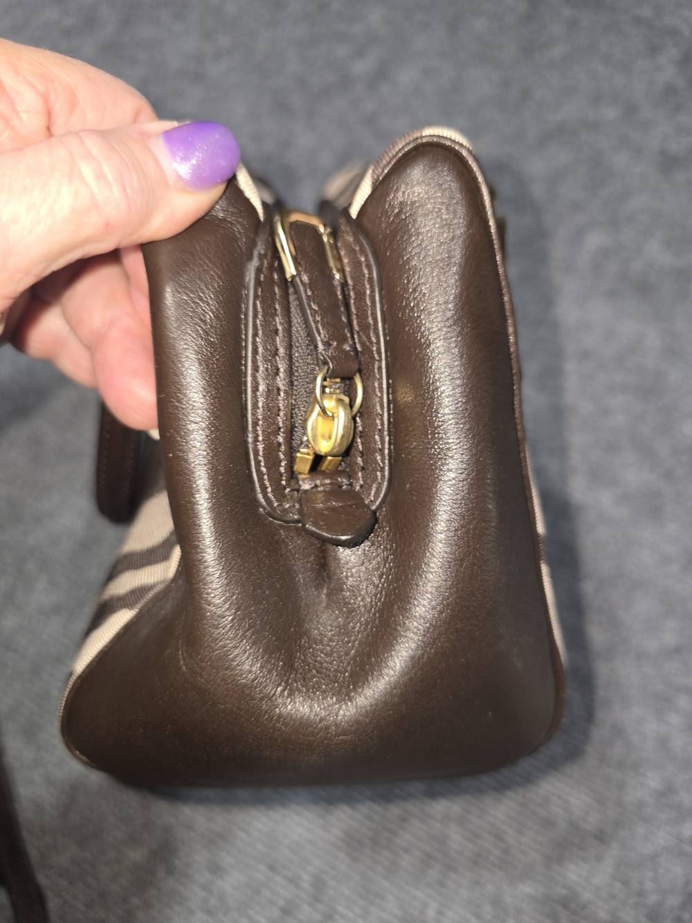 Coach Madison Madeline 26634 Zebra Print Brown Leather Satchel Crossbody Bag - Picture 14 of 16